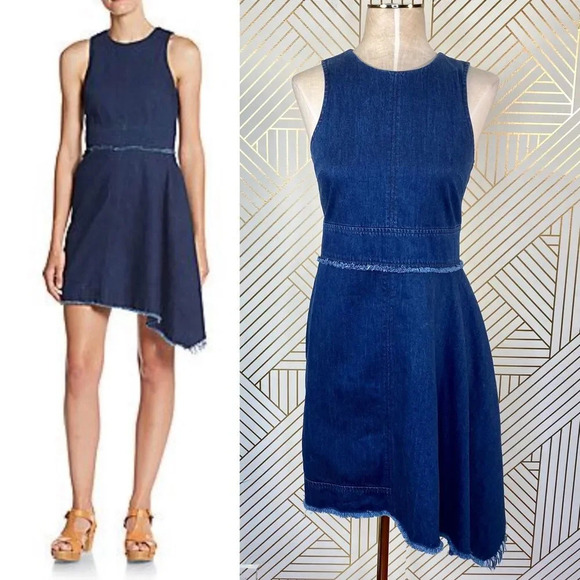 NICHOLAS Dresses & Skirts - N/Nicholas‎ Denim Flare Side Sleeveless Dress Blue